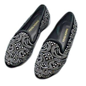 Ramon Tenza Tatoo Loafers Black Velvet Shoes